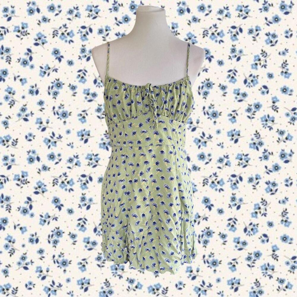 Urban outfitters Green and blue floral mini dress